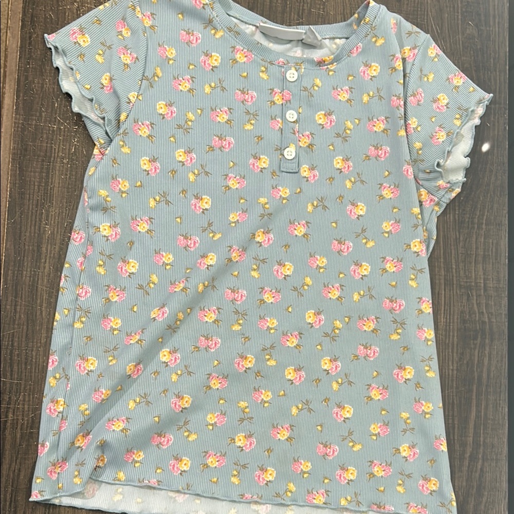 The Children's Place Blue and Pink Flamingo Short Sleeve Tee